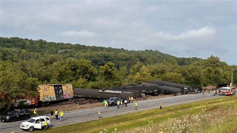 WATCH: Passerby films scene of Cranesville train derailment